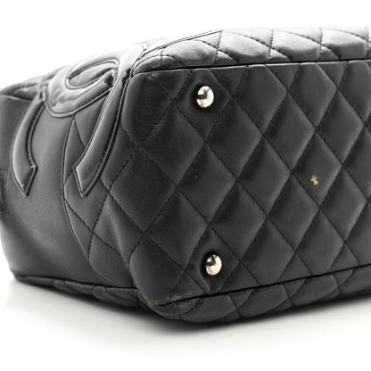 Chanel Calfskin Quilted Large Cambon Bowler Black 9 of 13