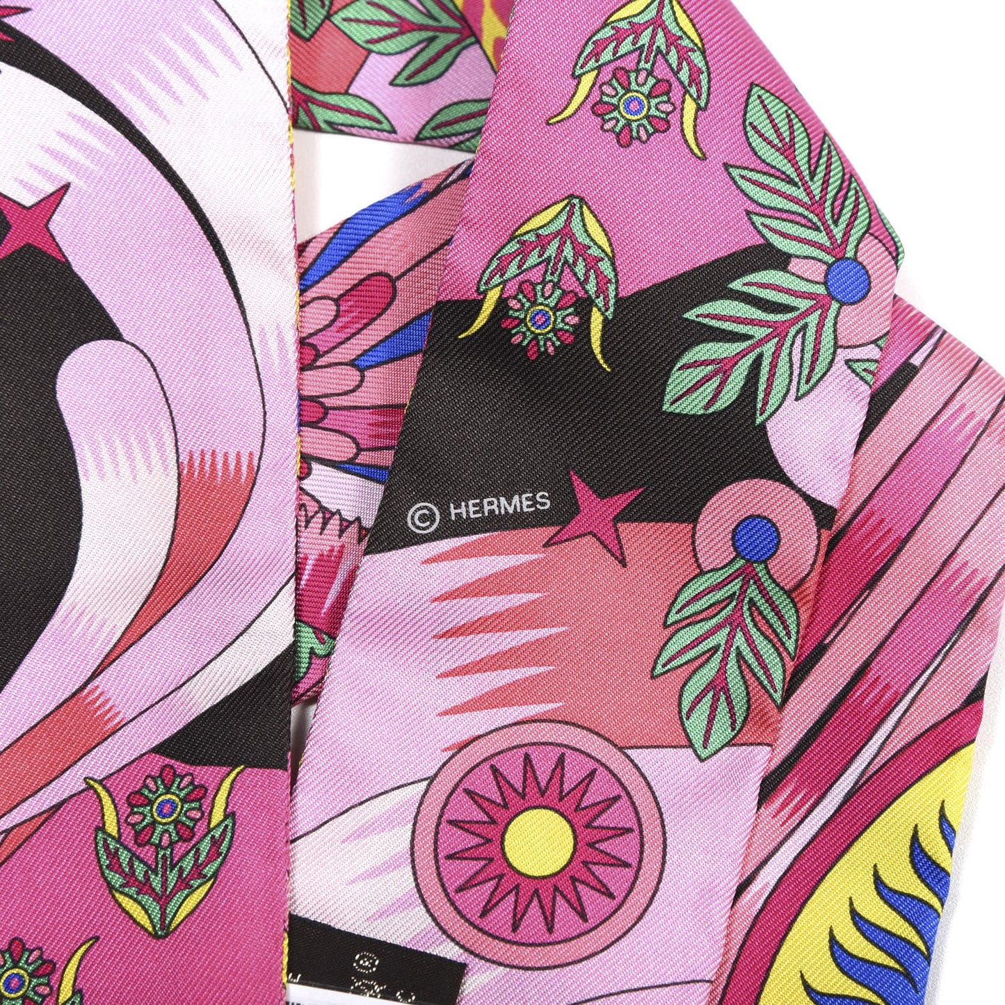 Silk La Source de Pegase Twilly Ebene Rose Vif Jaune Vif
