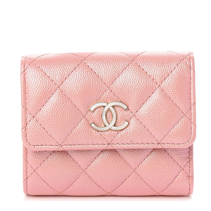 Chanel Iridescent Caviar Quilted Small Flap Wallet Rose Pink 1 of 8