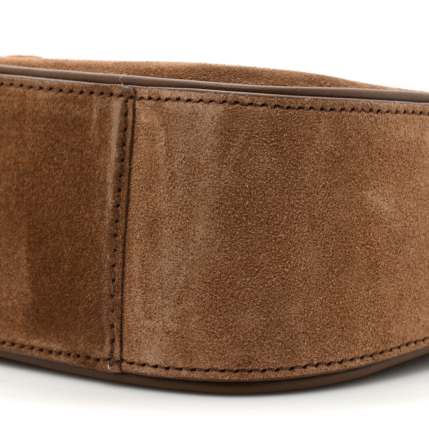 Suede Calfskin Shearling Le 5 A 7 Hobo Dark Cigar Natural Beige