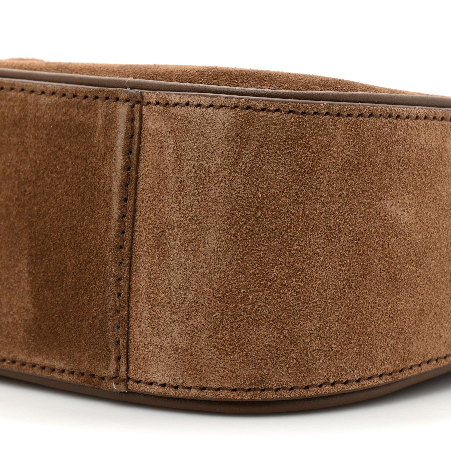 Saint Laurent Suede Calfskin Shearling Le 5 A 7 Hobo Dark Cigar Natural Beige 8 of 13