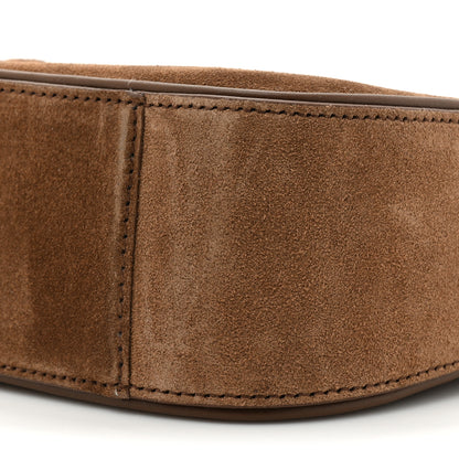 Saint Laurent Suede Calfskin Shearling Le 5 A 7 Hobo Dark Cigar Natural Beige 8 of 13