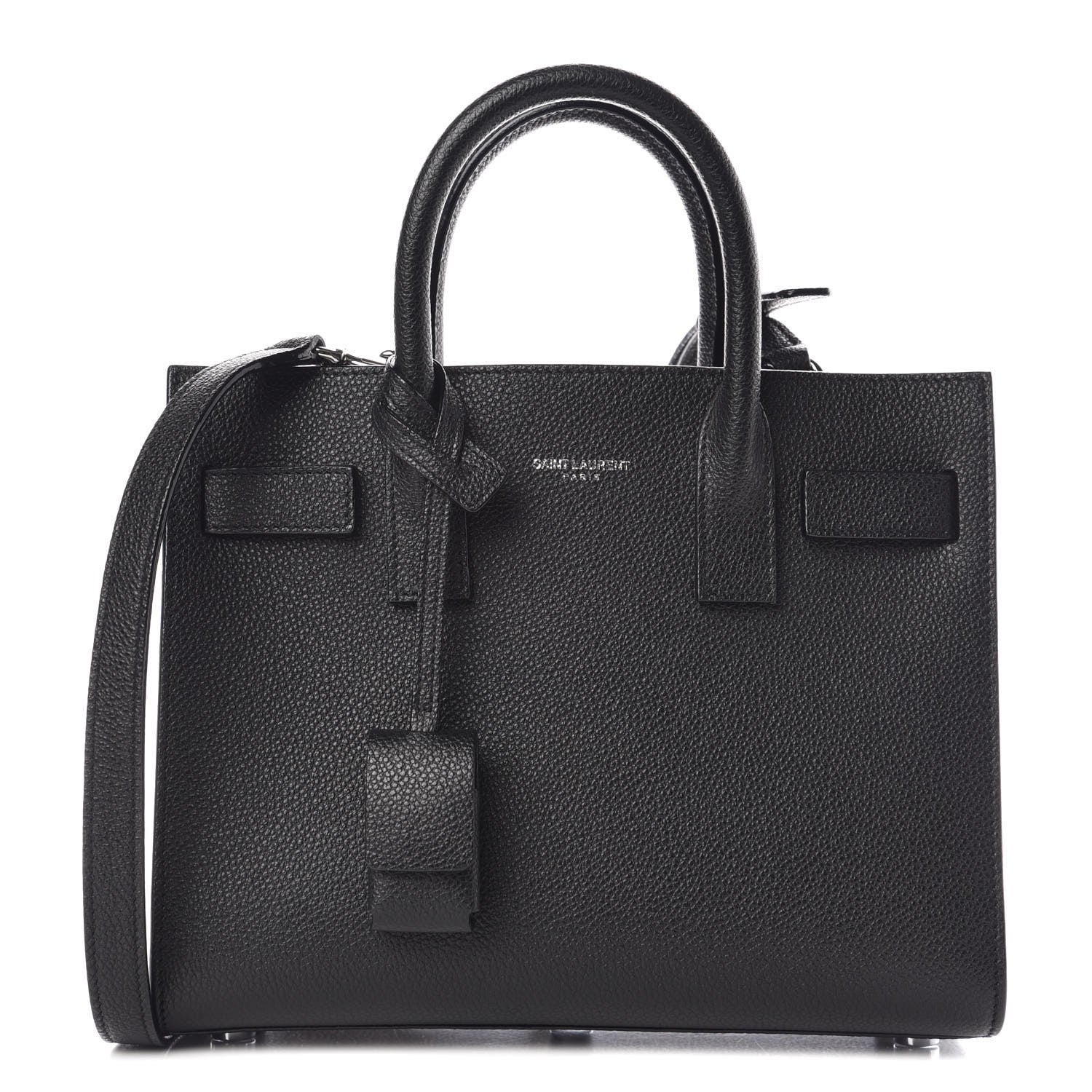 Saint Laurent Grained Calfskin Nano Sac De Jour Black 1 of 10
