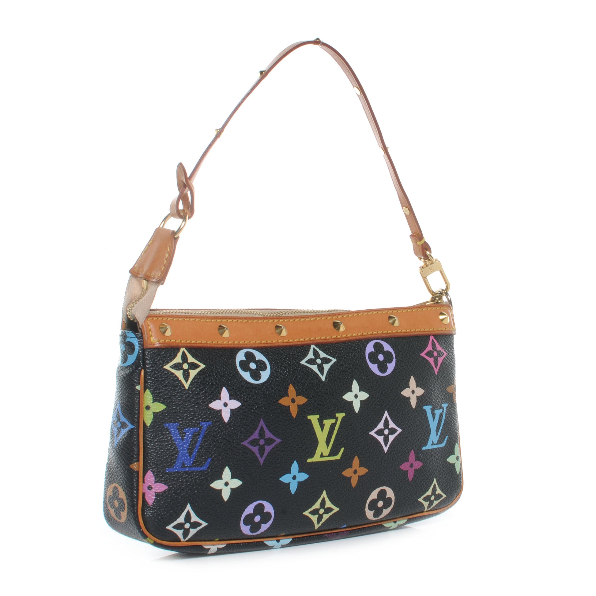 Louis Vuitton Monogram Multicolor Pochette Accessories Black 4 of 9