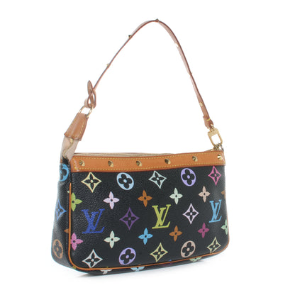 Louis Vuitton Monogram Multicolor Pochette Accessories Black 4 of 9