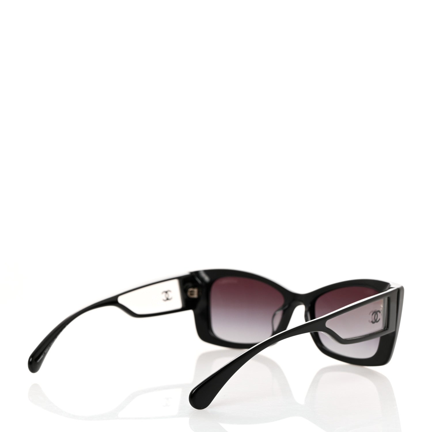 Chanel Acetate CC Rectangle Sunglasses 5430-A Black 4 of 7