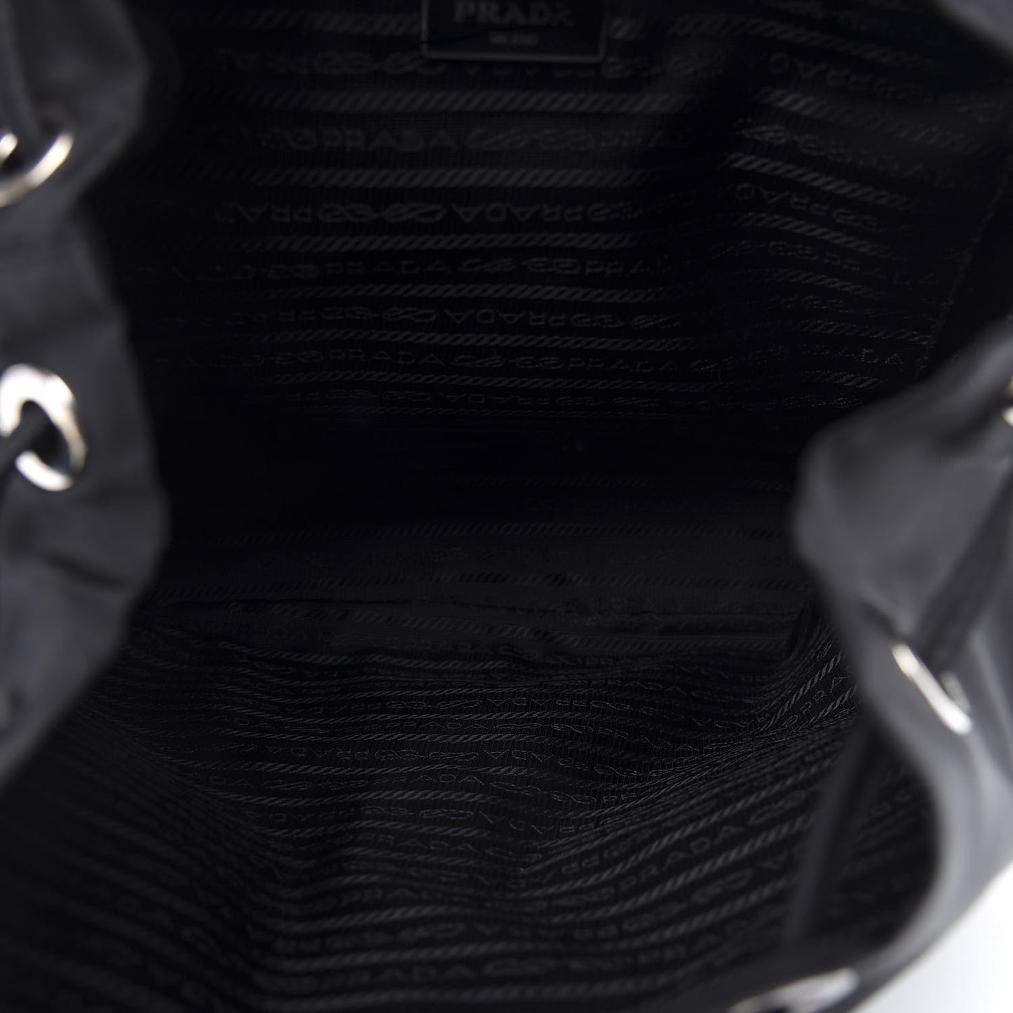 Tessuto Nylon Saffiano Medium Backpack Black