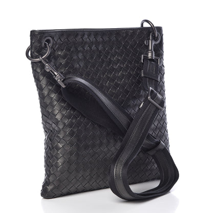 Bottega Veneta Nappa Intrecciato VN Crossbody Messenger Bag Black 3 of 11