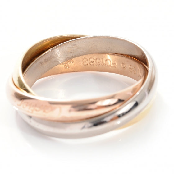 18k Pink Yellow White Gold Trinity Ring 54 7