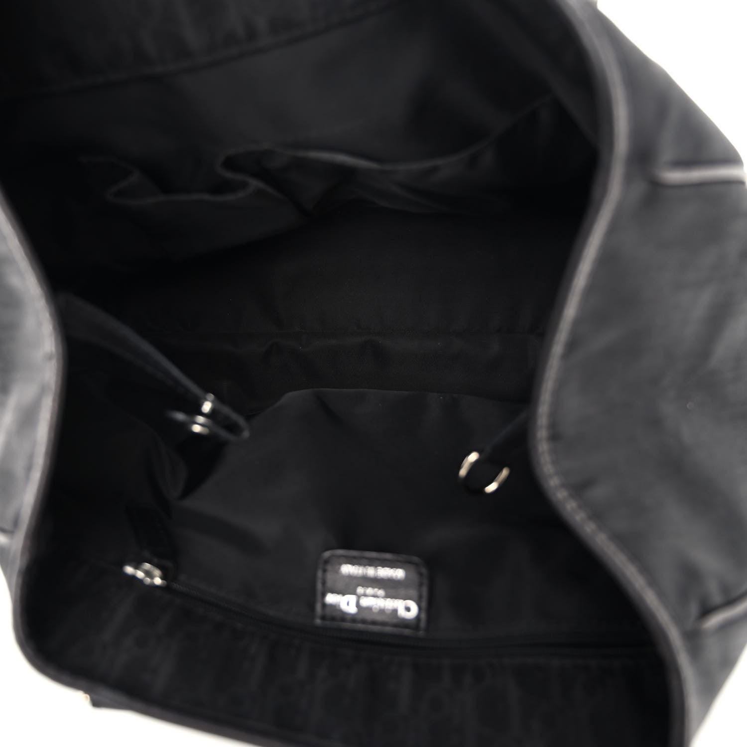 Christian Dior Nylon Monogram Medium Lovely Tote Black 5 of 10