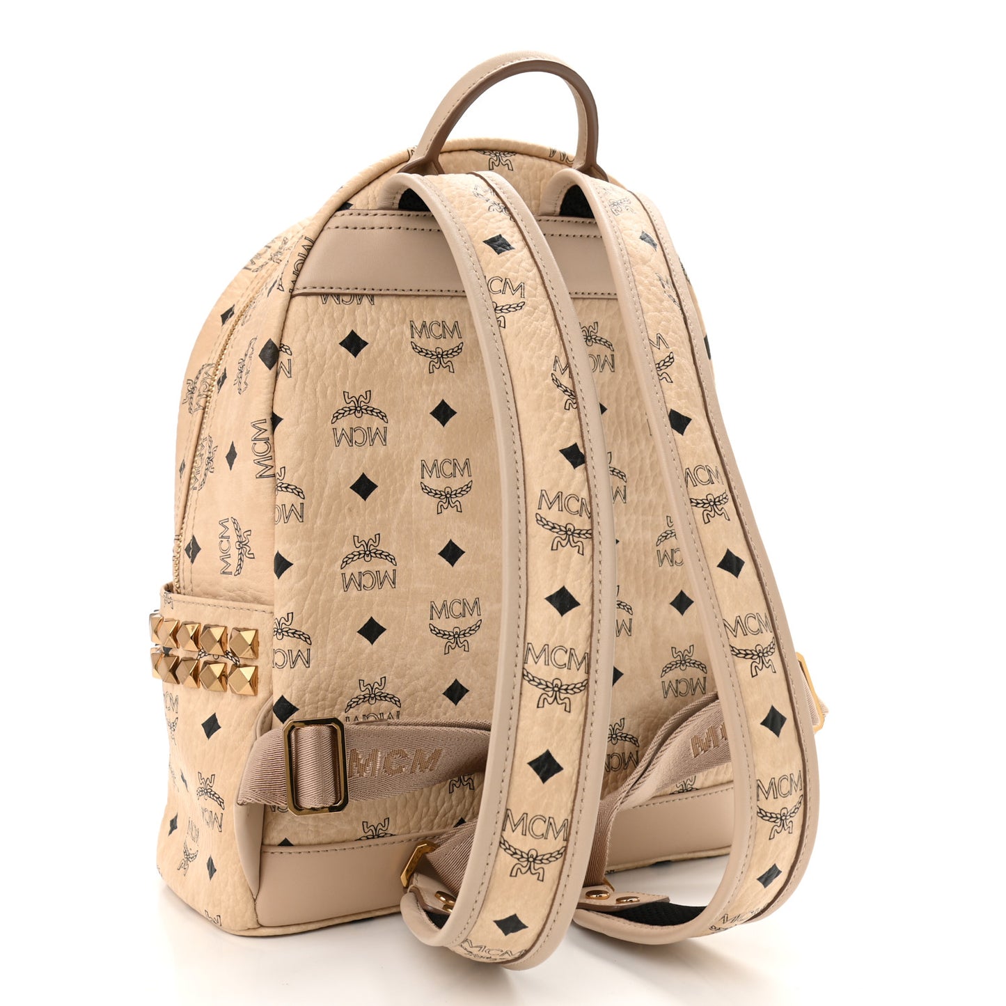 Visetos Small Side Stud Stark Backpack Beige