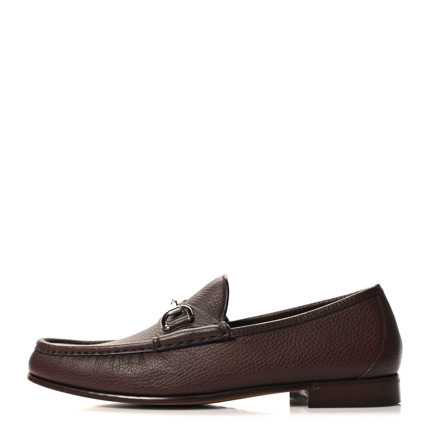 Gucci Road Calfskin Mens Horsebit Loafers 7.5 Brown 1 of 8