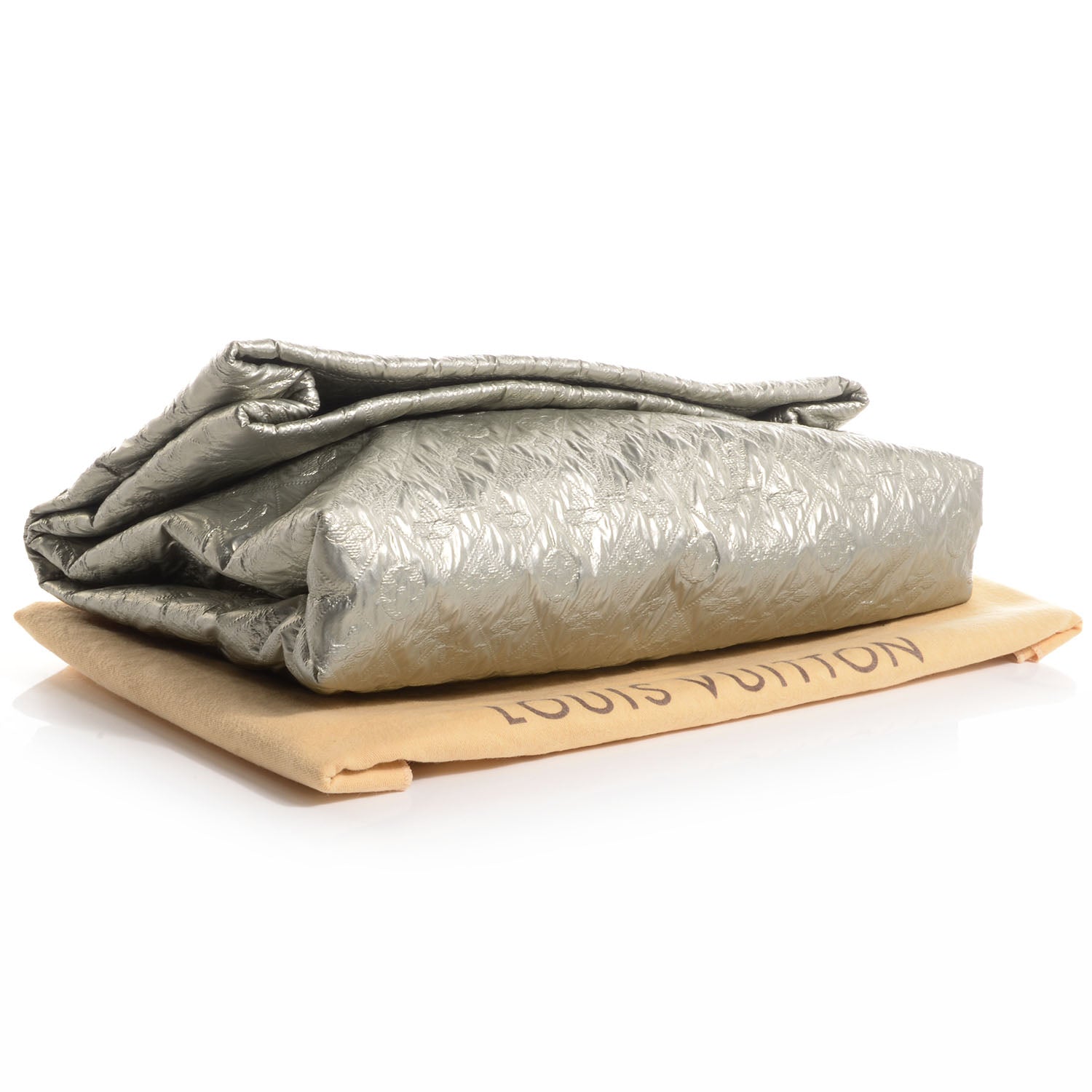 Louis Vuitton Jacquard Quilted Monogram Limelight Clutch GM Perle 4 of 8
