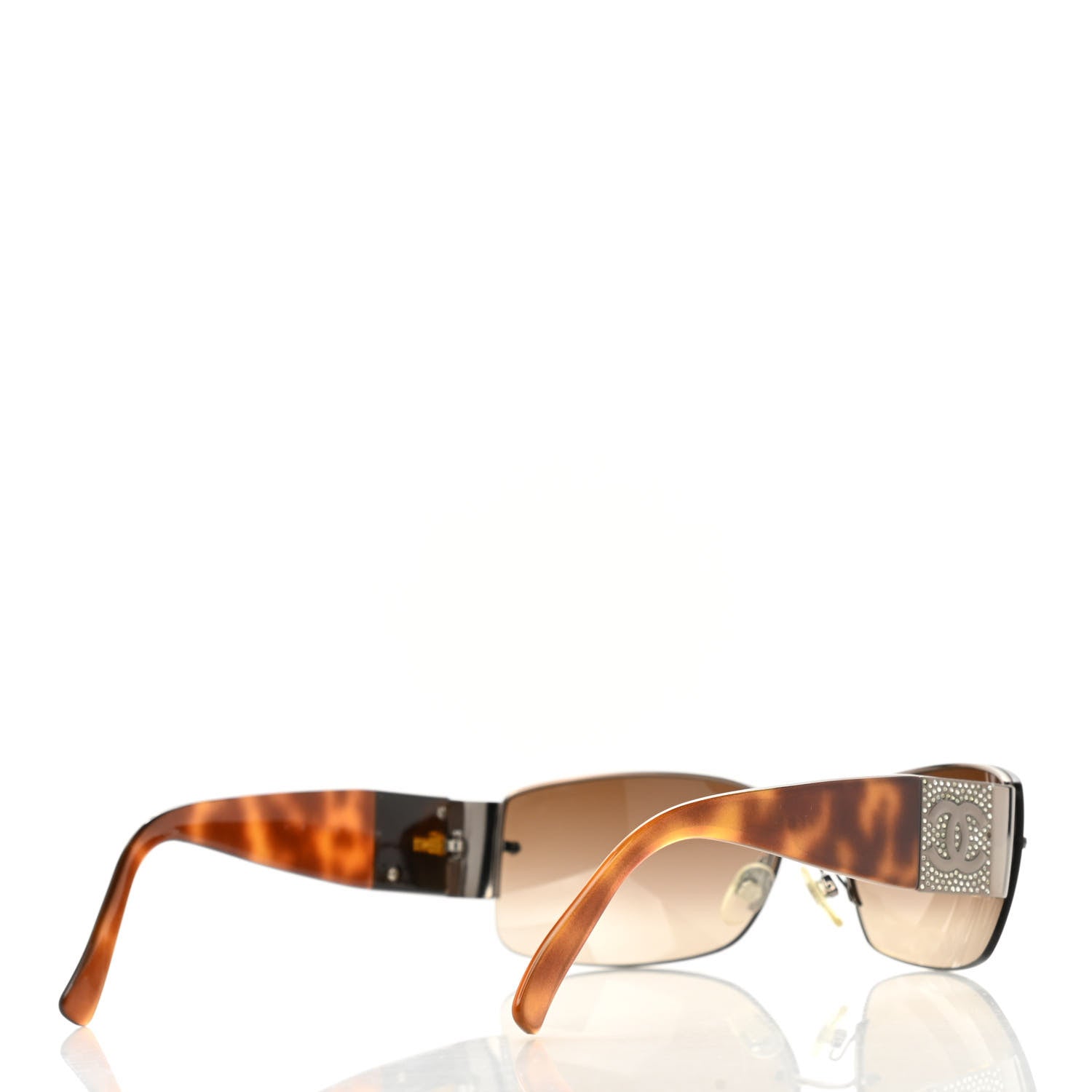 Chanel Crystal CC Sunglasses 4117-B Tortoise 4 of 5