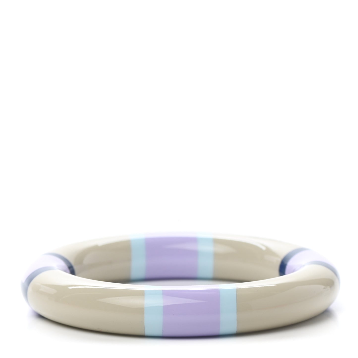Lacquered Wood H Equipe GM Bangle Bracelet T2 Lilas