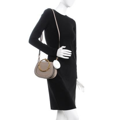 Chloe Calfskin Suede Small Nile Bracelet Bag Motty Grey 2 of 9