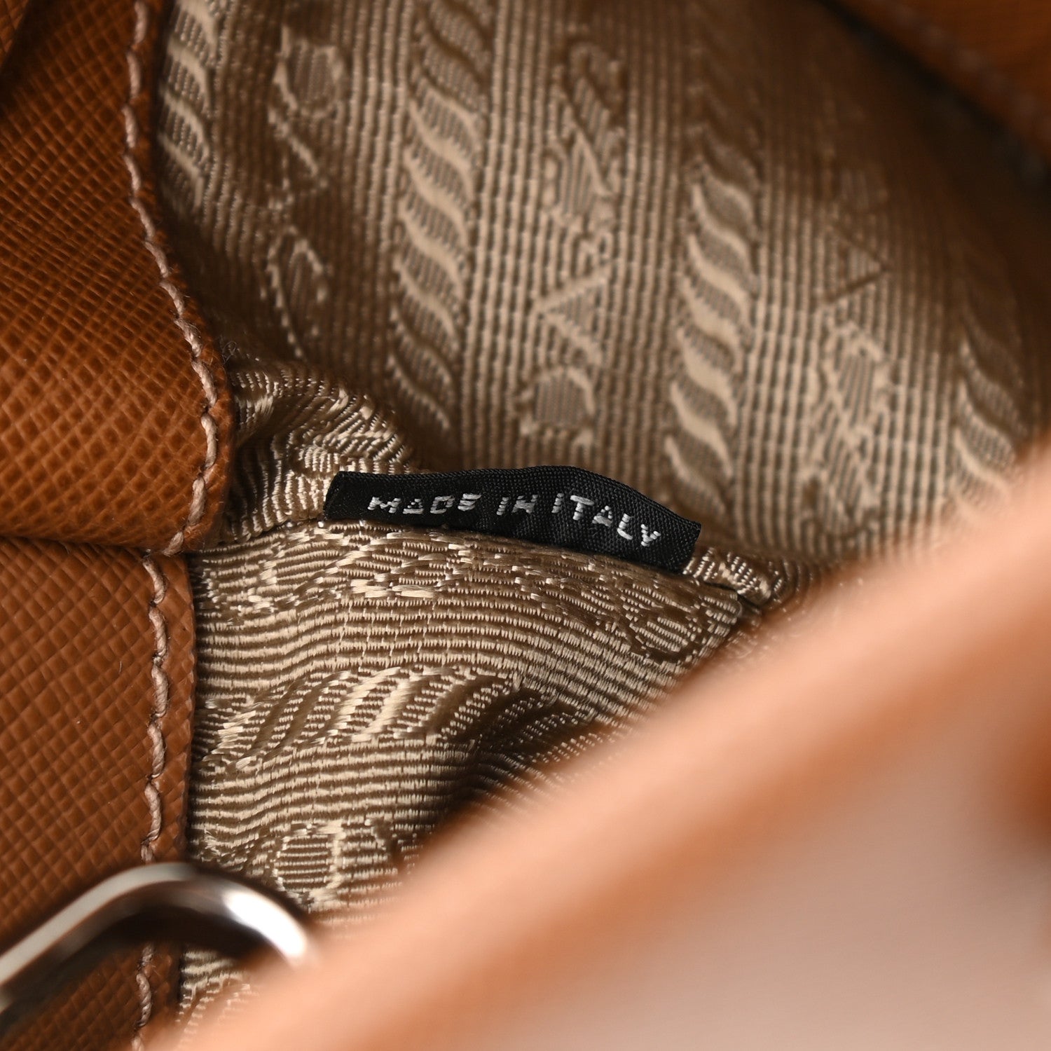 Prada Saffiano Lux Double Handle Shopping Tote Caramel 7 of 11
