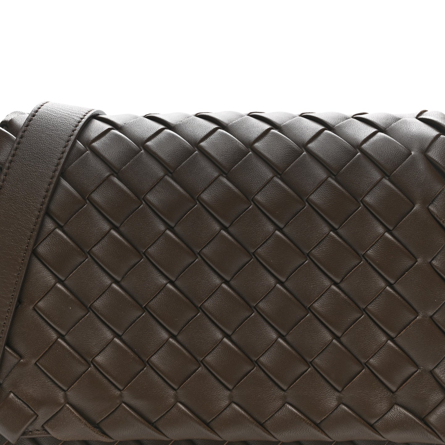 Nappa Intrecciato Small Cobble Messenger Bag Light Brown