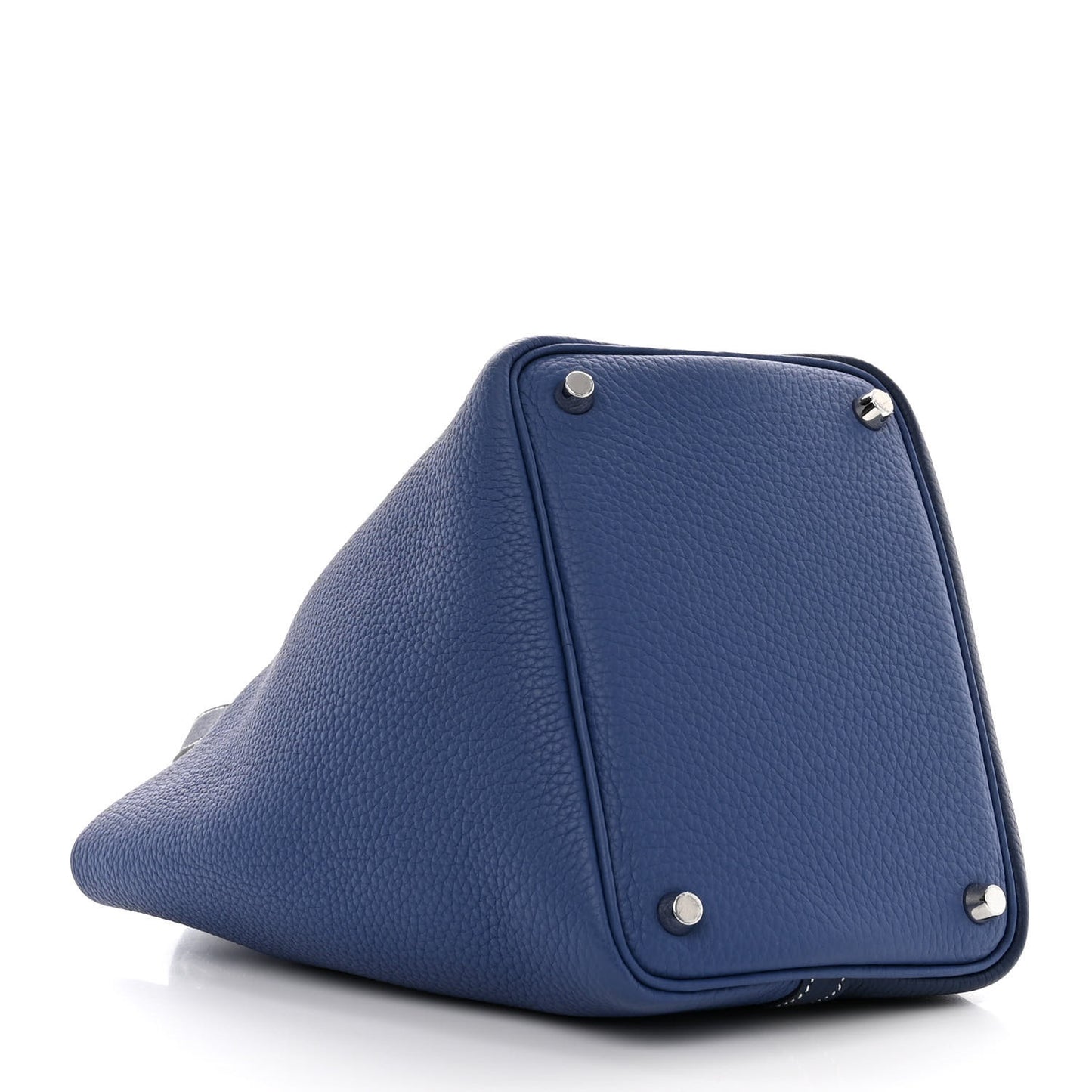 Taurillon Clemence Casaque Picotin Lock 18 PM Bleu Saphir Bleu Brighton