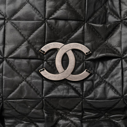 Chanel Aged Calfskin CC Tote Black 10 of 15