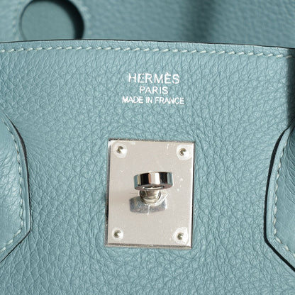 Hermes Taurillon Clemence Birkin 35 Ciel 9 of 20