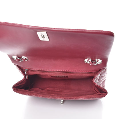 Chanel Lambskin Surpique Chevron Medium Single Flap Dark Red 6 of 10