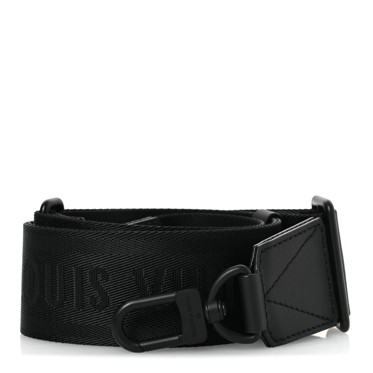 Jacquard Canvas Keepall Bandouliere Adjustable Shoulder Strap Black