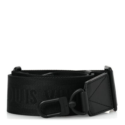 Louis Vuitton Jacquard Canvas Keepall Bandouliere Adjustable Shoulder Strap Black 1 of 3