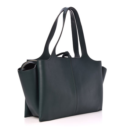 Celine Baby Grained Calfskin Medium Tri-Fold Bag Bottle Green 2 of 8