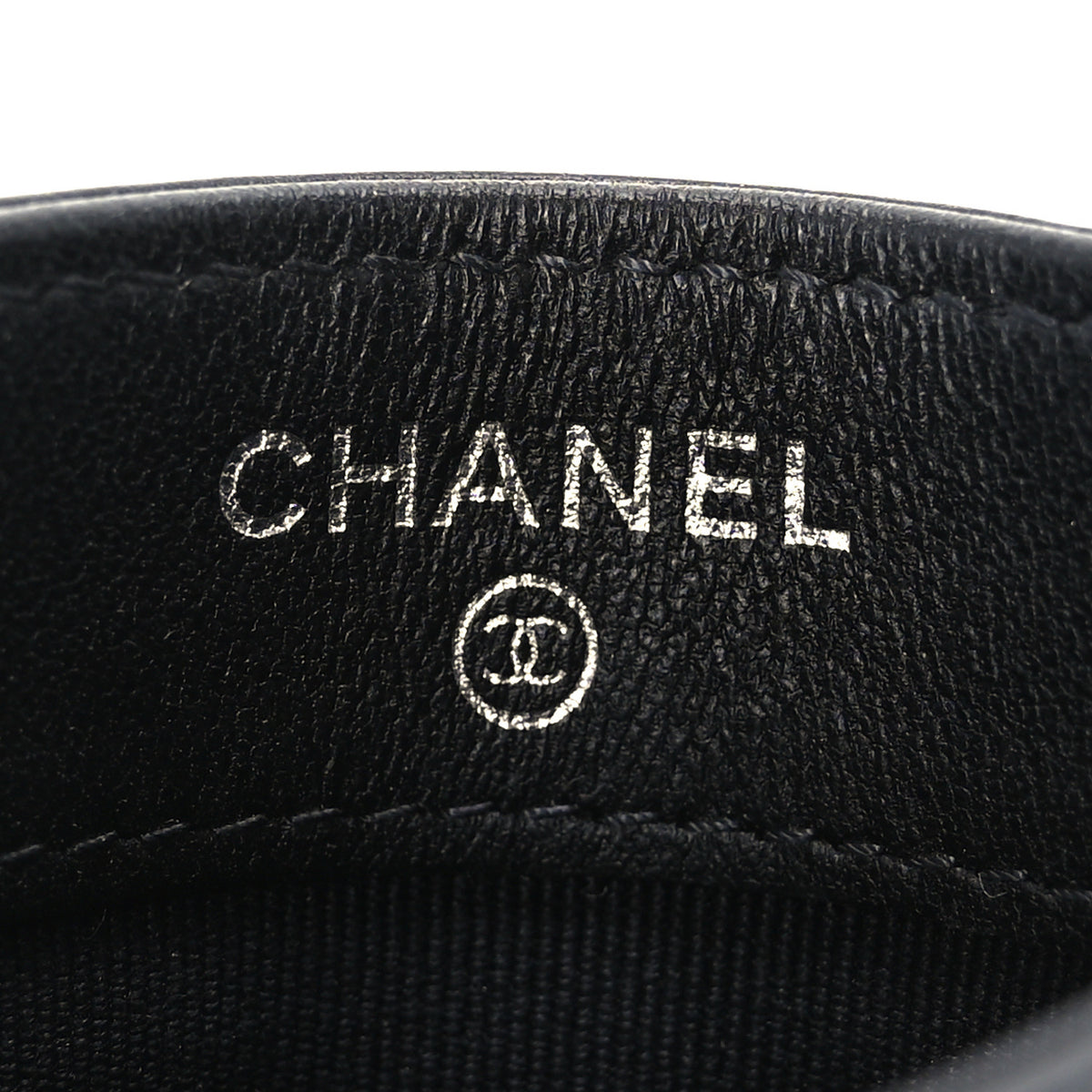 Chanel Lambskin Crystal Quilted Studded CC Card Holder Black 7 of 9