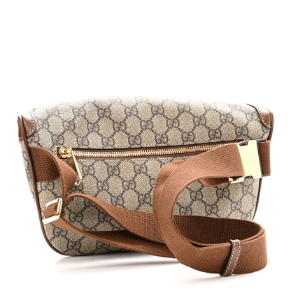 Gucci GG Supreme Monogram Textured Calfskin Retro Interlocking G Belt Bag Beige Ebony Brown Sugar 3 of 9
