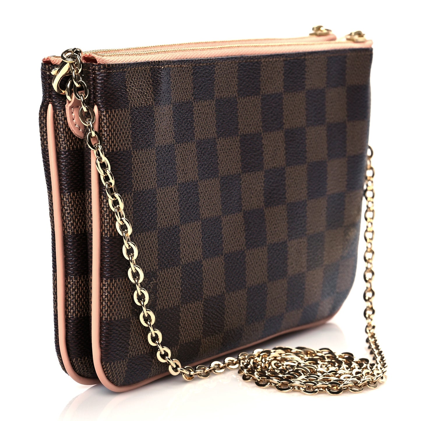 Damier Ebene Double Zip Pochette