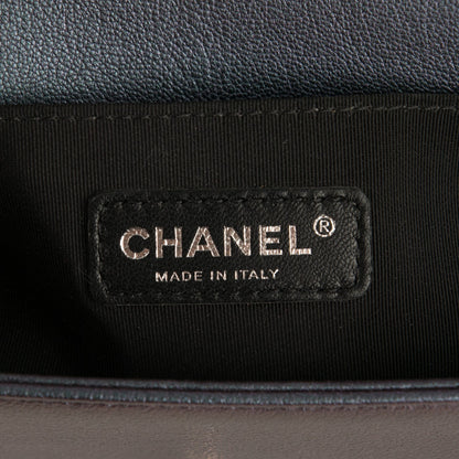 Chanel Iridescent Goatskin Quilted Medium Boy Flap Purple 6 of 9