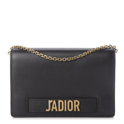 Christian Dior Calfskin J'Adior Wallet on Chain Pouch Black 1 of 10