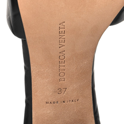 Bottega Veneta Lambskin Weaving Effect Amy Sandals 37 Black 7 of 9