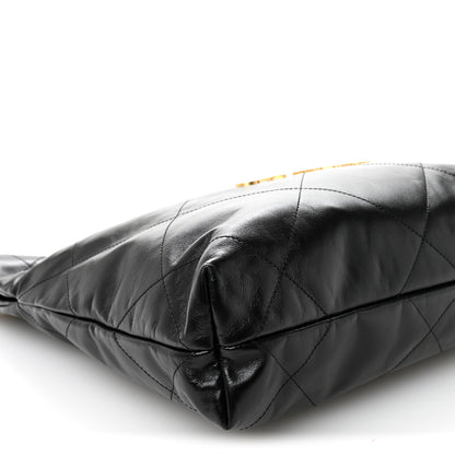 Chanel Shiny Calfskin Quilted Small Chanel 22 Black 5 of 11