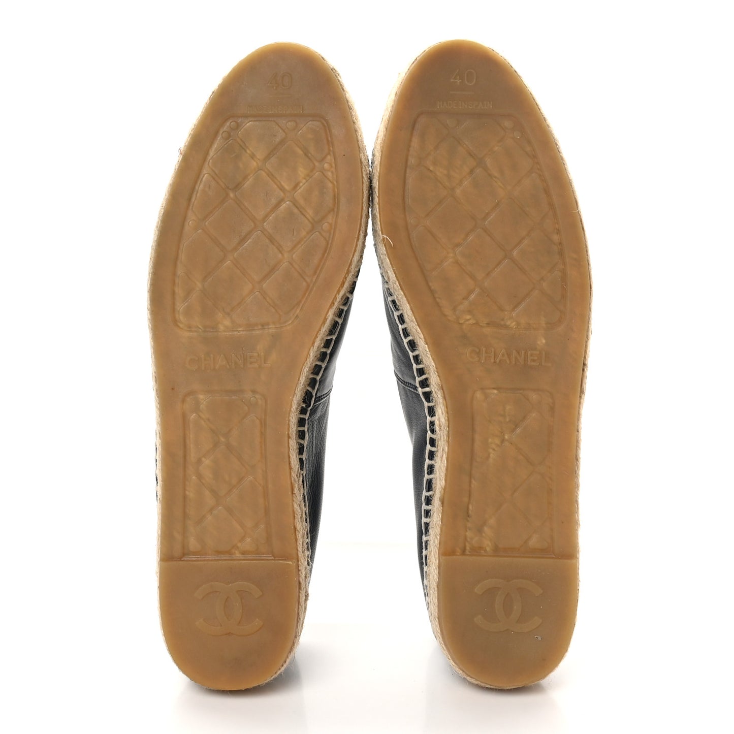 Lambskin CC Espadrilles 40 Navy Black