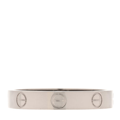 Cartier 18K White Gold 3.5mm LOVE Wedding Band Ring 58 8.5 3 of 4