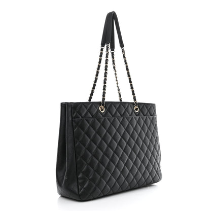Chanel Caviar Quilted Large Shopping Tote Black 4 of 13
