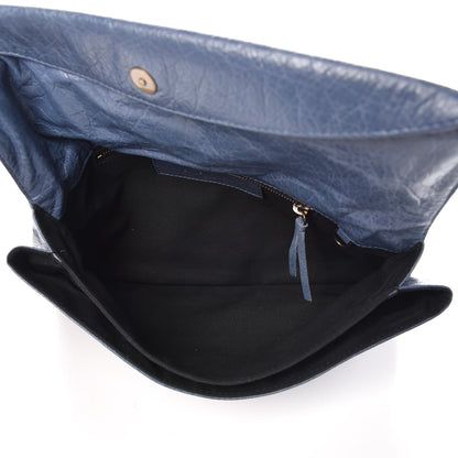 Balenciaga Agneau Classic Hardware Envelope Clutch Bleu Persan 5 of 7