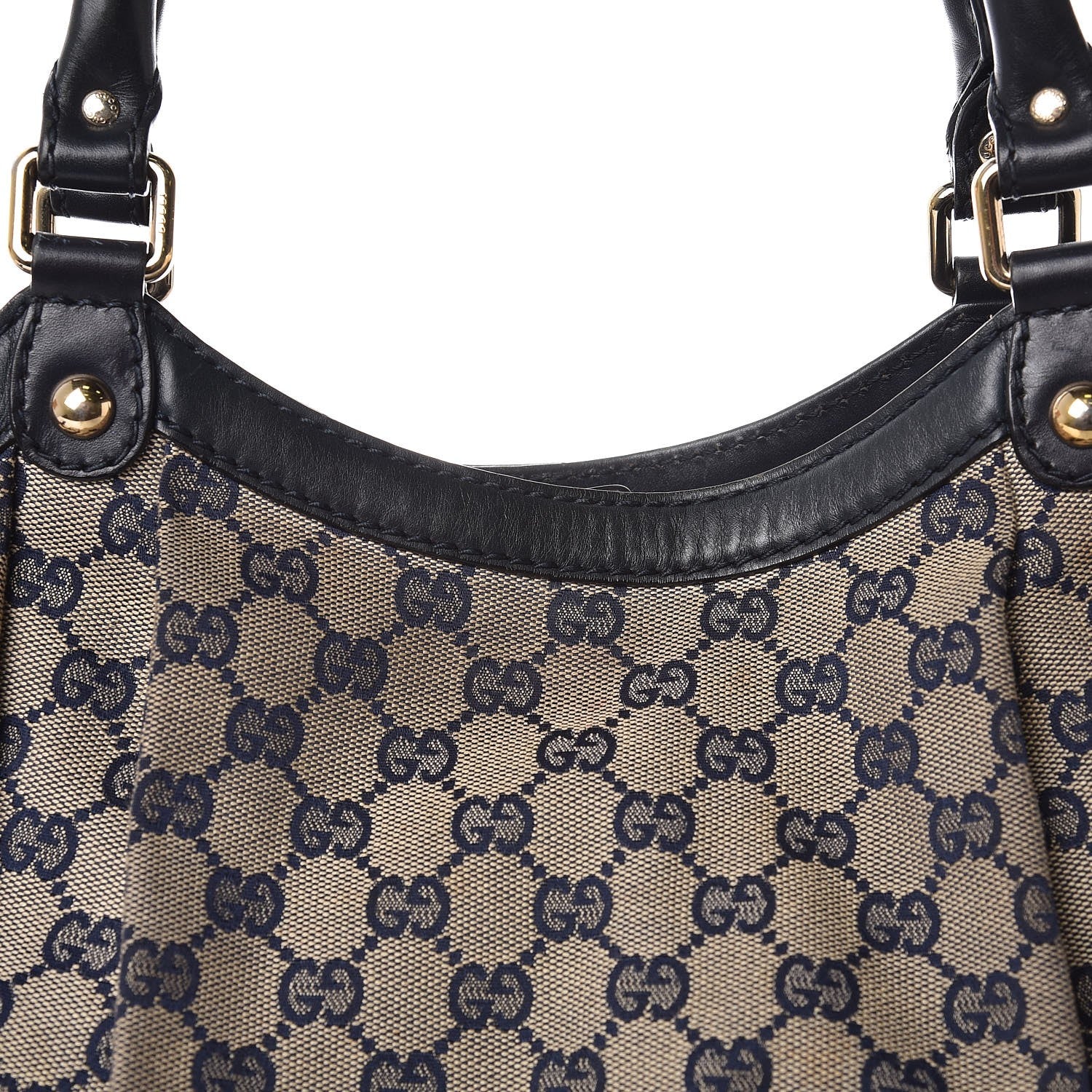 Gucci Monogram Calfskin Large Sukey Tote Beige Blue 10 of 23