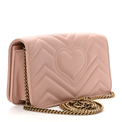 Gucci Calfskin Matelasse GG Marmont Mini Bag Perfect Pink 3 of 12