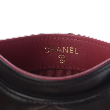 Chanel Shiny Goatskin Quilted Chanel 19 Card Holder Black 6 of 9
