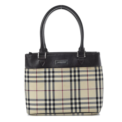 Burberry Calfskin House Check Small Tote Black 1 of 8
