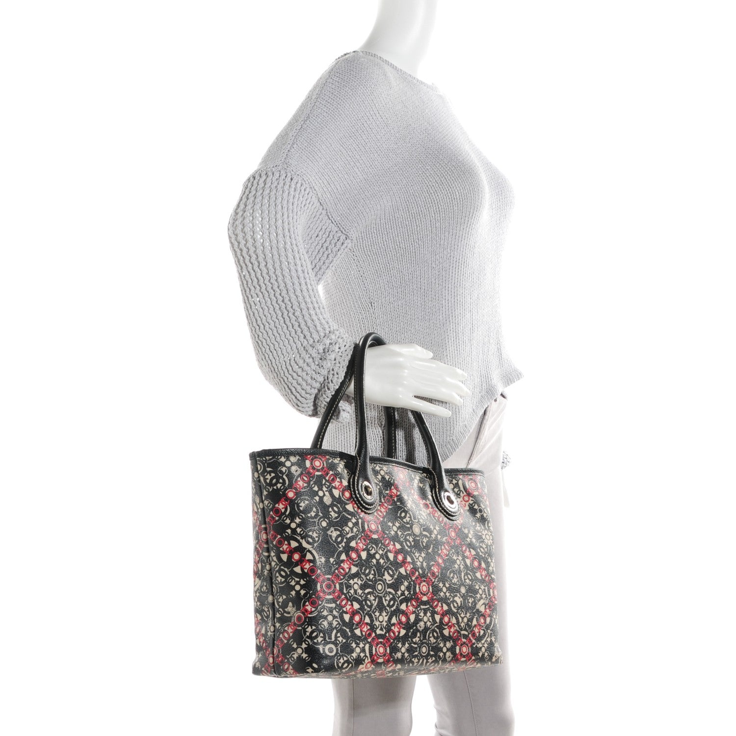 Chanel Coated Canvas Coco Tote Black 2 of 7