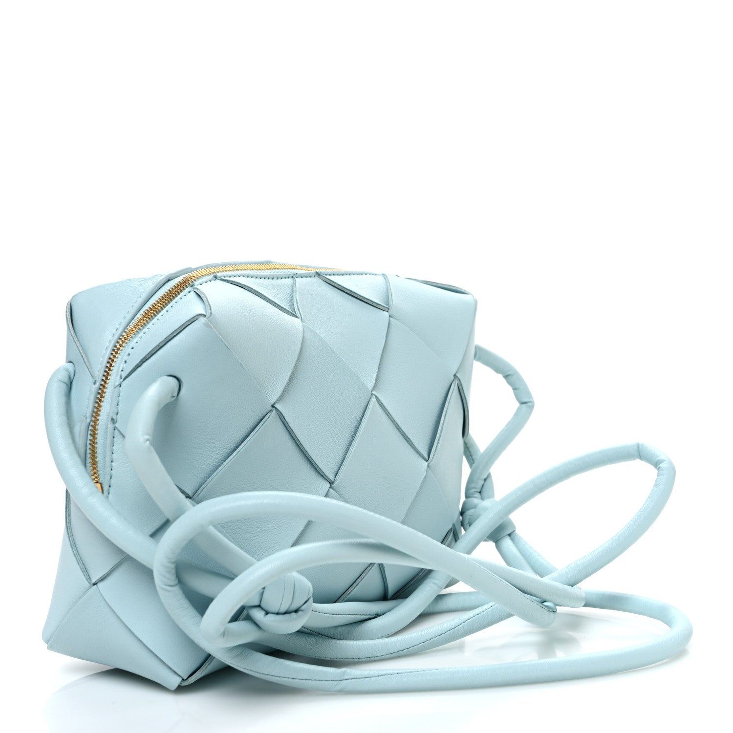 Bottega Veneta Lambskin Maxi Intrecciato Small Cassette Camera Bag