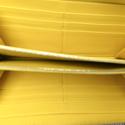 Celine Calfskin Large Zip Around Multifunction Wallet Black Citron 5 of 6