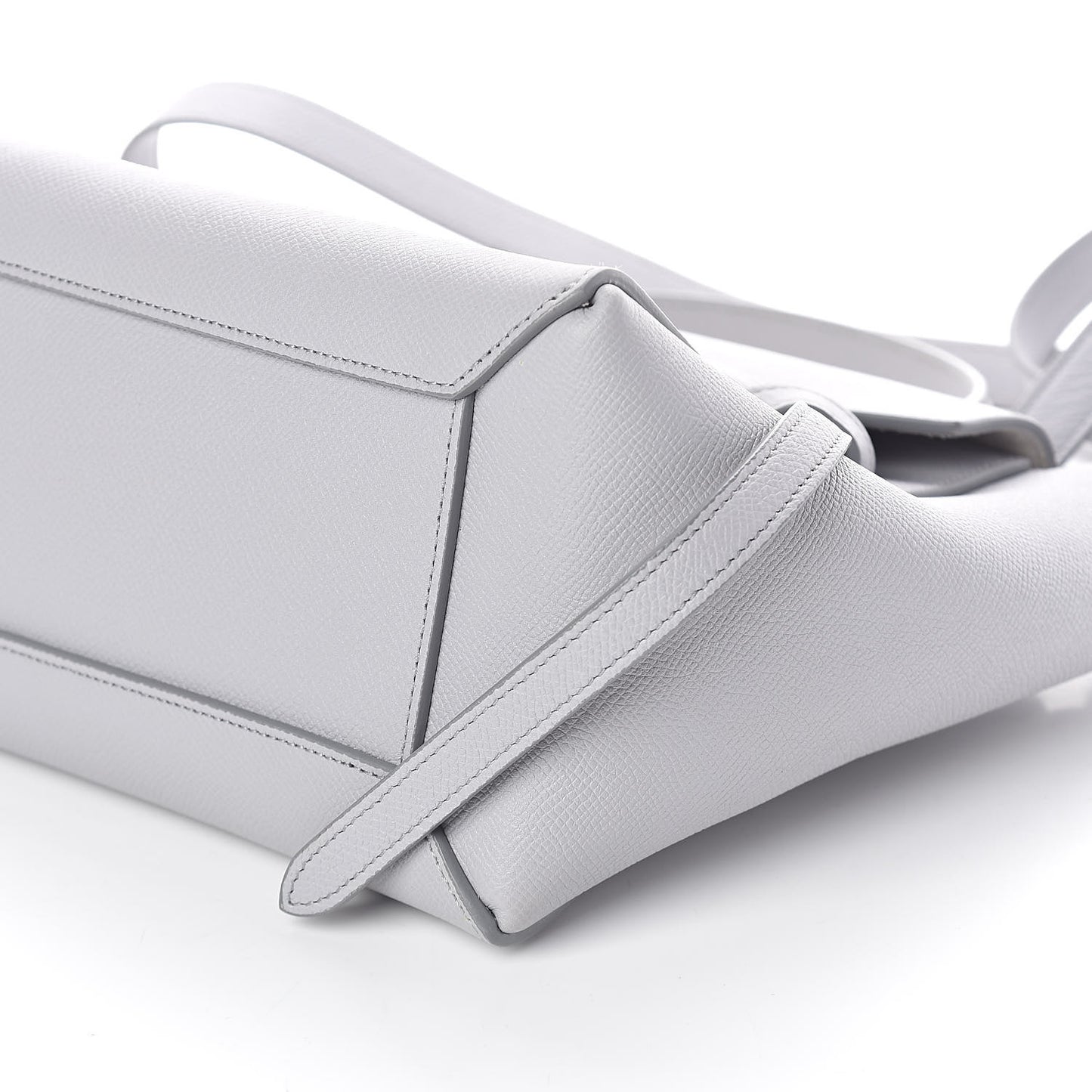 Grained Calfskin Micro Belt Bag Pearl Blue