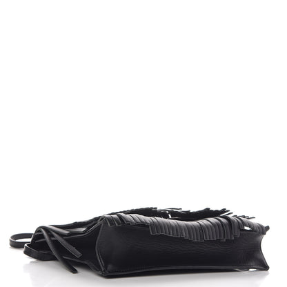 Proenza Schouler Calfskin Small Fringe Lunch Bag Black 4 of 12