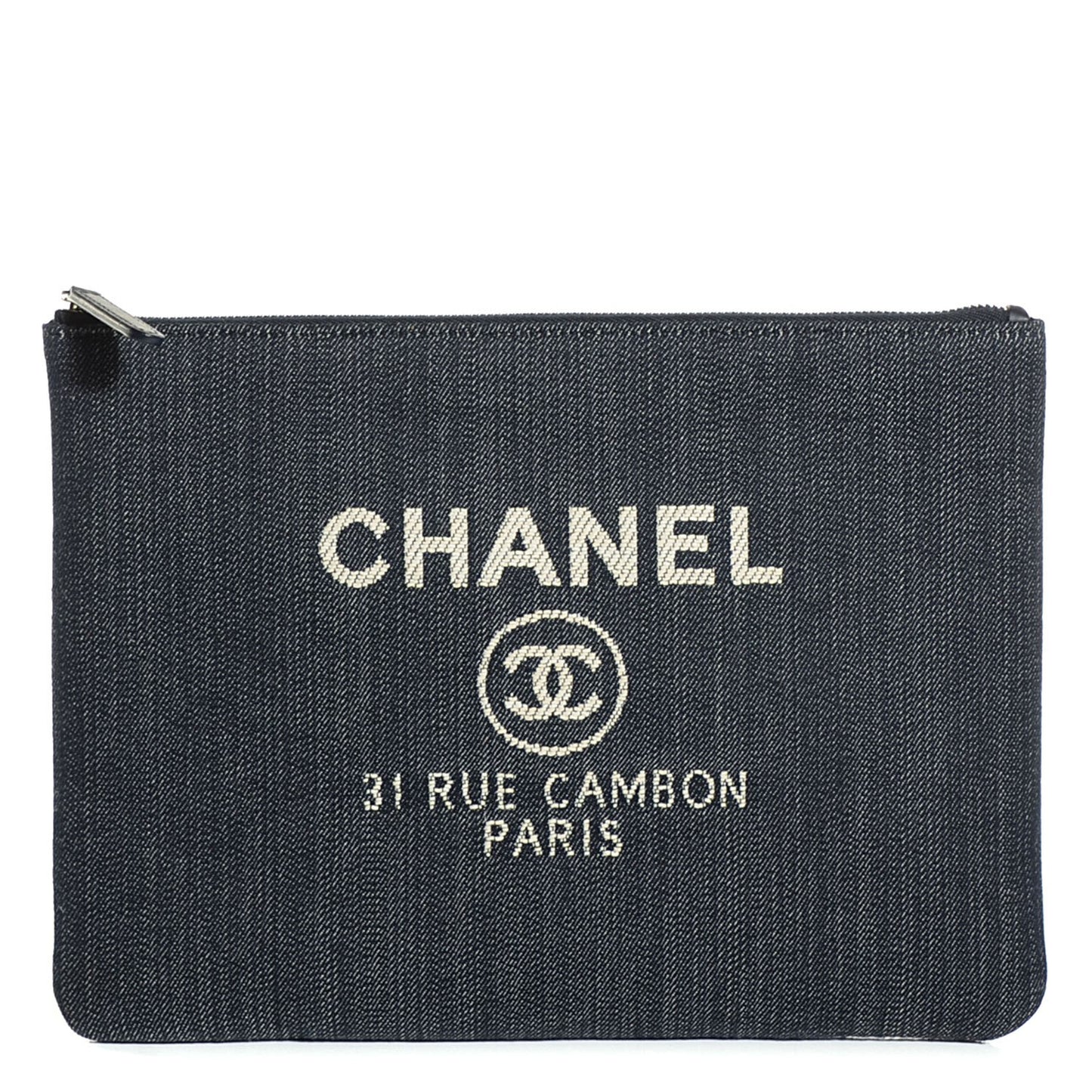 Canvas Large Deauville Pouch Clutch Blue